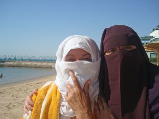 Frauen mit Burka