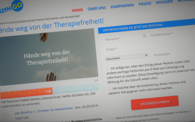 Petition: Hände weg von der Therapiefreiheit!